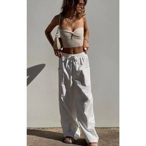 Princess Polly BRUNIE PANTS WHITE Plus Size 3X New